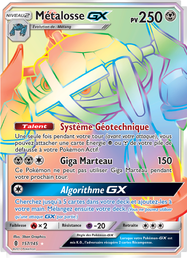 Métalosse GX 157 — Gardiens Ascendants (French Pokémon TCG card)