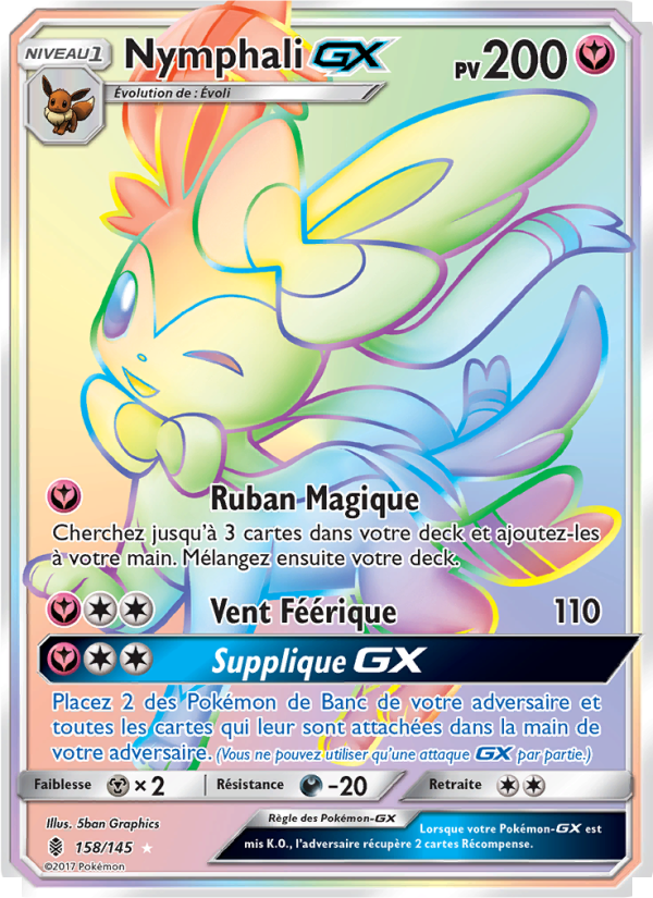 Nymphali GX 158 — Gardiens Ascendants (French Pokémon TCG card)