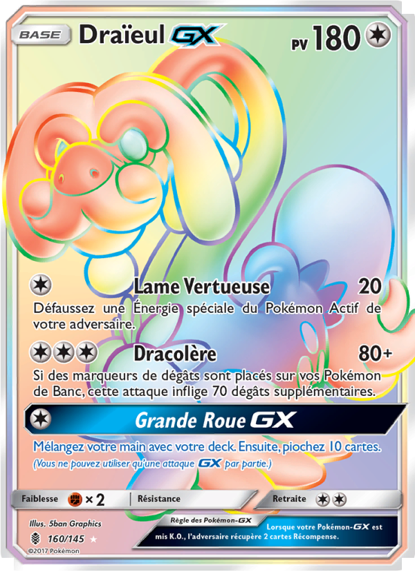 Draïeul GX 160 — Gardiens Ascendants (French Pokémon TCG card)