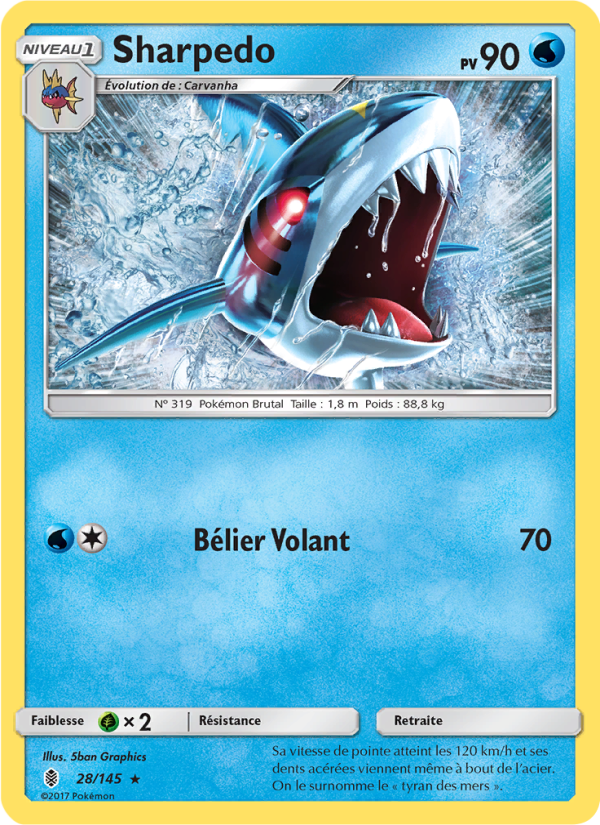 Sharpedo 28 — Gardiens Ascendants (French Pokémon TCG card)