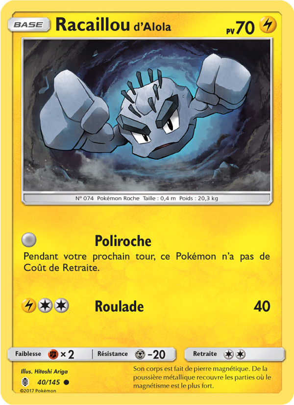 Racaillou d’Alola 40 — Gardiens Ascendants (French Pokémon TCG card)