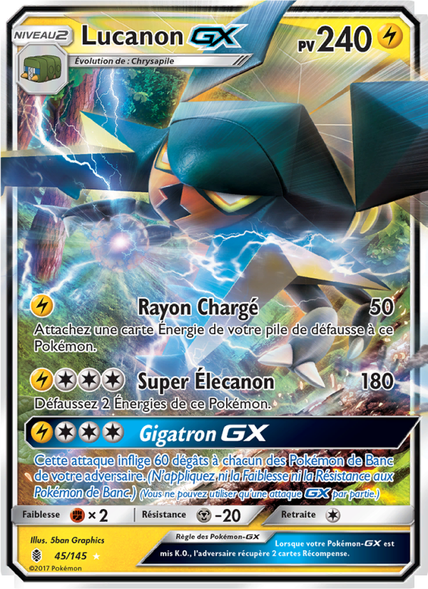 Lucanon GX 45 — Gardiens Ascendants (French Pokémon TCG card)