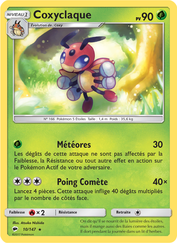 Coxyclaque 10 — Ombres Ardentes (French Pokémon TCG card)