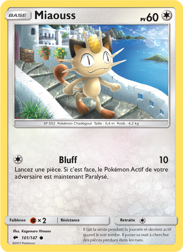 Miaouss 101 — Ombres Ardentes (French Pokémon TCG card)