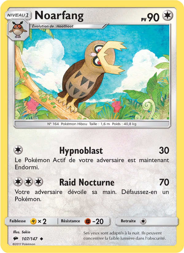 Noarfang 107 — Ombres Ardentes (French Pokémon TCG card)
