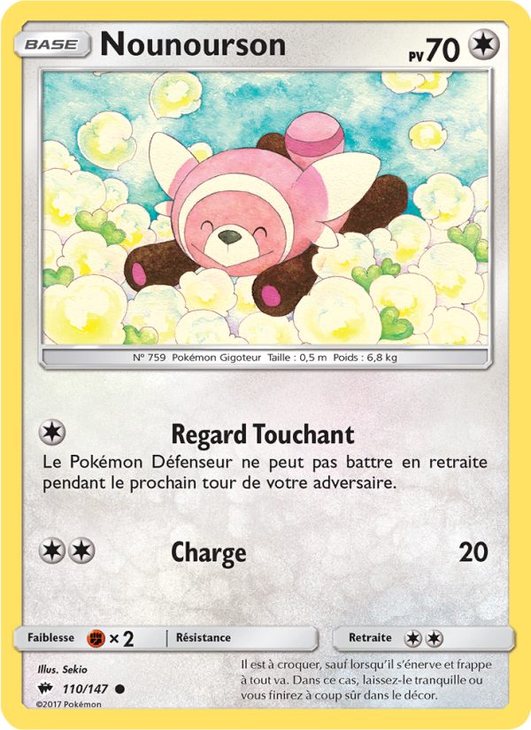Nounourson 110 — Ombres Ardentes (French Pokémon TCG card)