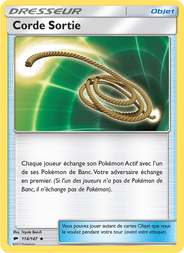 Corde Sortie 114 — Ombres Ardentes (French Pokémon TCG card)