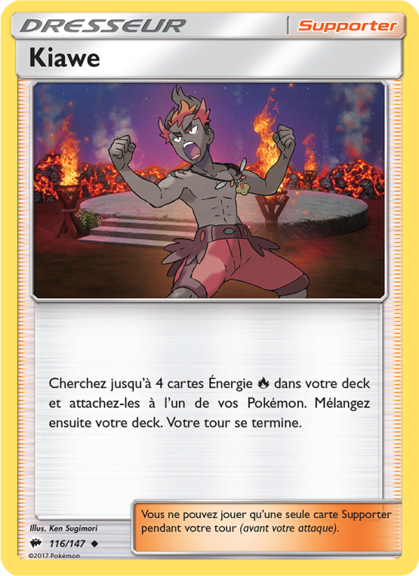 Kiawe 116 — Ombres Ardentes (French Pokémon TCG card)