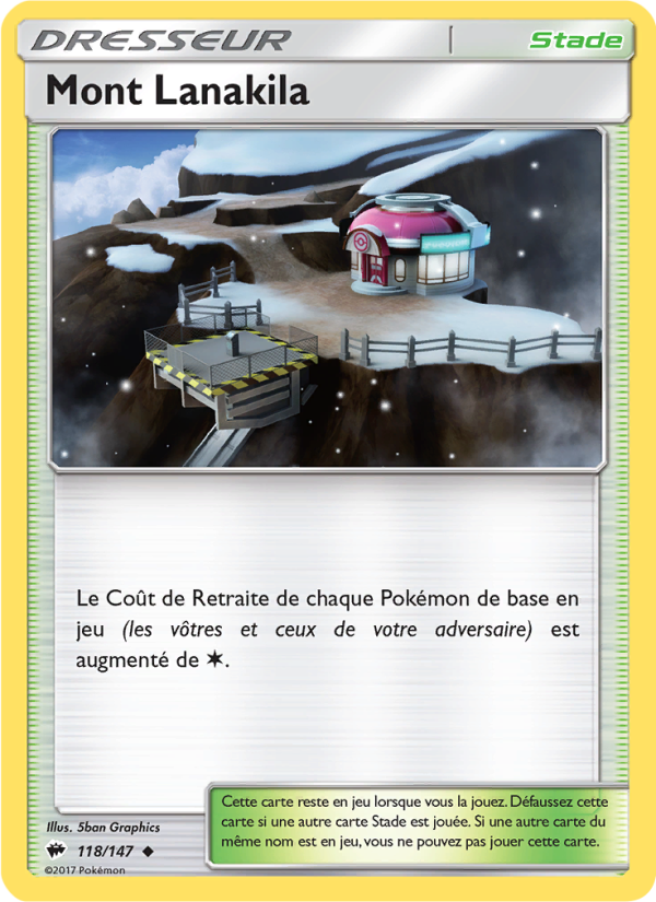 Mont Lanakila 118 — Ombres Ardentes (French Pokémon TCG card)