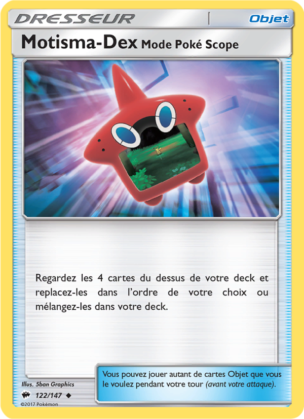 Motisma-Dex – Mode Poké Scope 122 — Ombres Ardentes (French Pokémon TCG card)