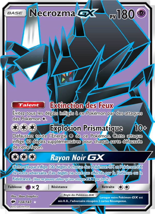 Necrozma GX 134 — Ombres Ardentes (French Pokémon TCG card)