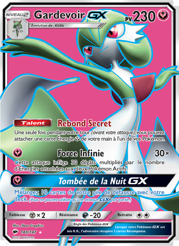 Gardevoir GX 140 — Ombres Ardentes (French Pokémon TCG card)