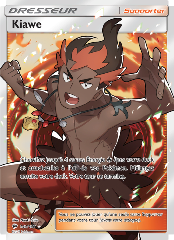 Kiawe 144 — Ombres Ardentes (French Pokémon TCG card)