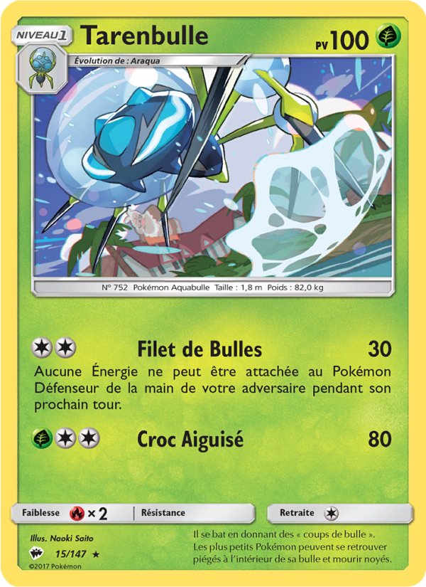 Tarenbulle 15 — Ombres Ardentes (French Pokémon TCG card)
