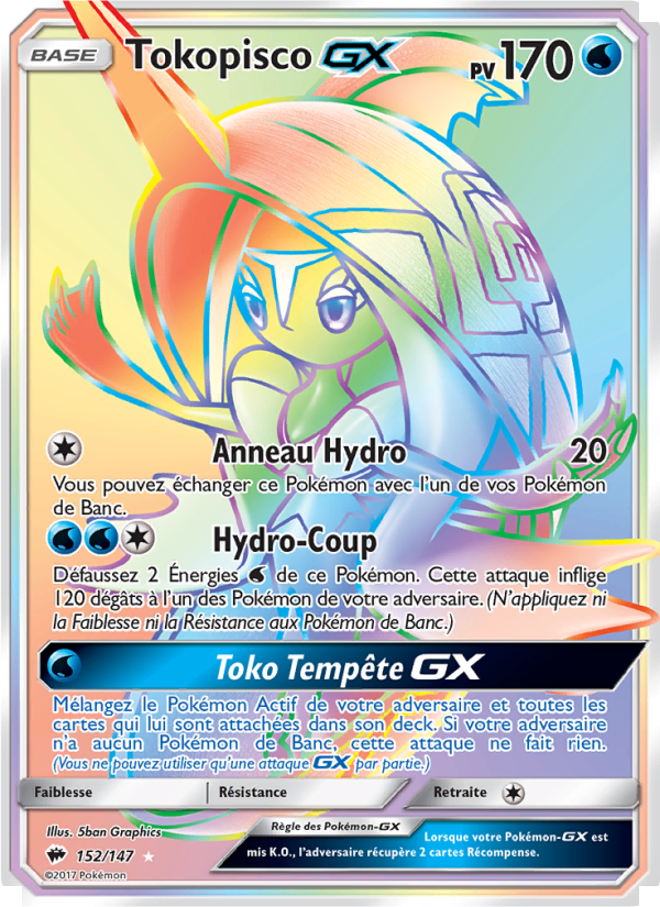 Tokopisco GX 152 — Ombres Ardentes (French Pokémon TCG card)