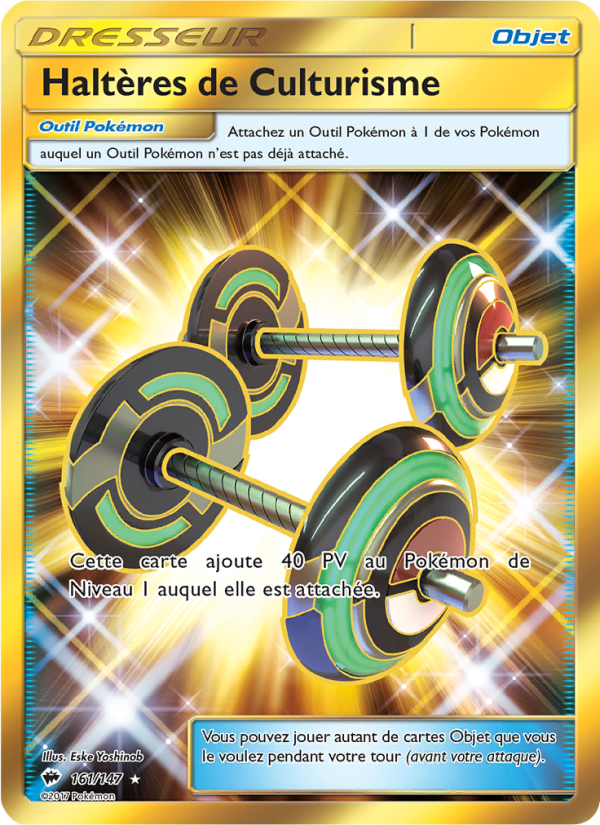 Haltères de Culturisme 161 — Ombres Ardentes (French Pokémon TCG card)