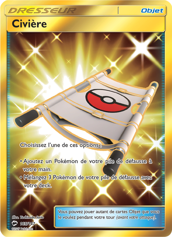 Civière 165 — Ombres Ardentes (French Pokémon TCG card)