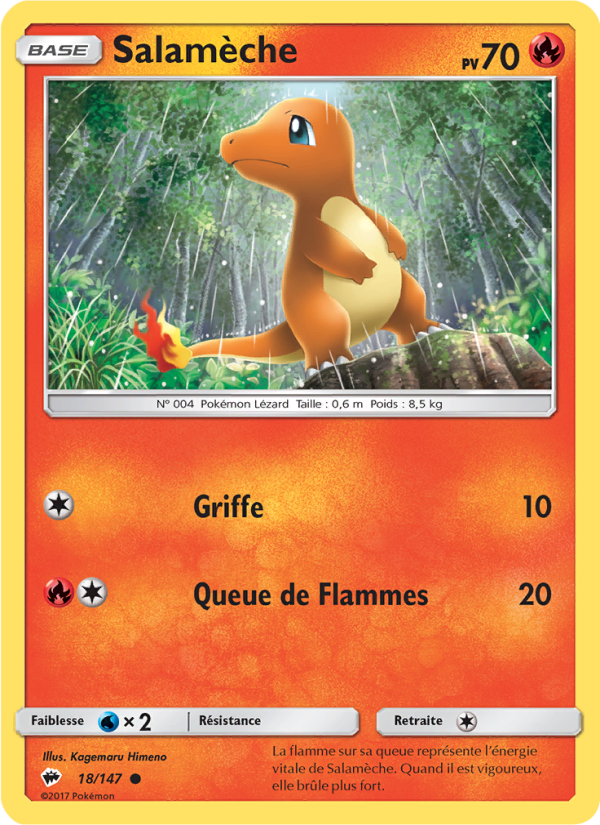 Salamèche 18 — Ombres Ardentes (French Pokémon TCG card)
