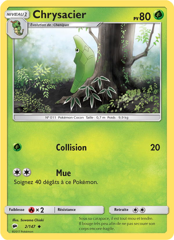 Chrysacier 2 — Ombres Ardentes (French Pokémon TCG card)