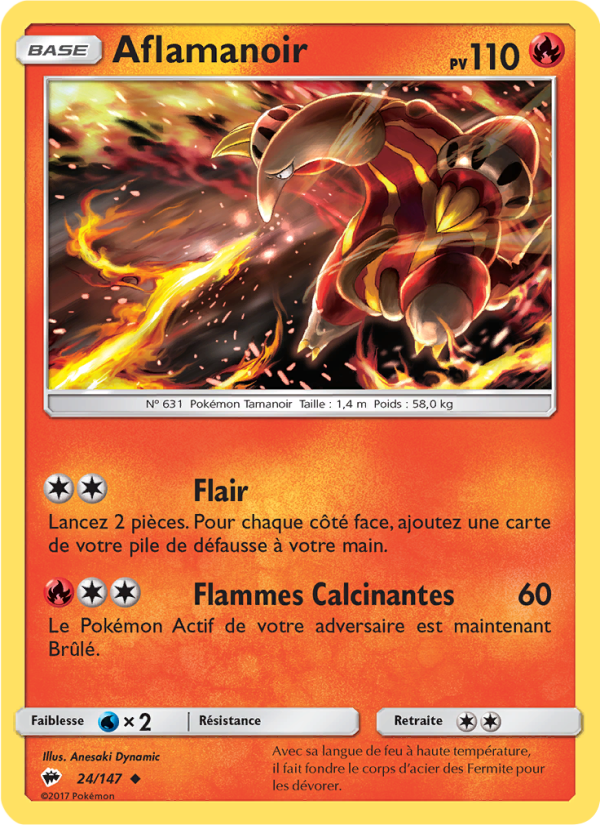 Aflamanoir 24 — Ombres Ardentes (French Pokémon TCG card)