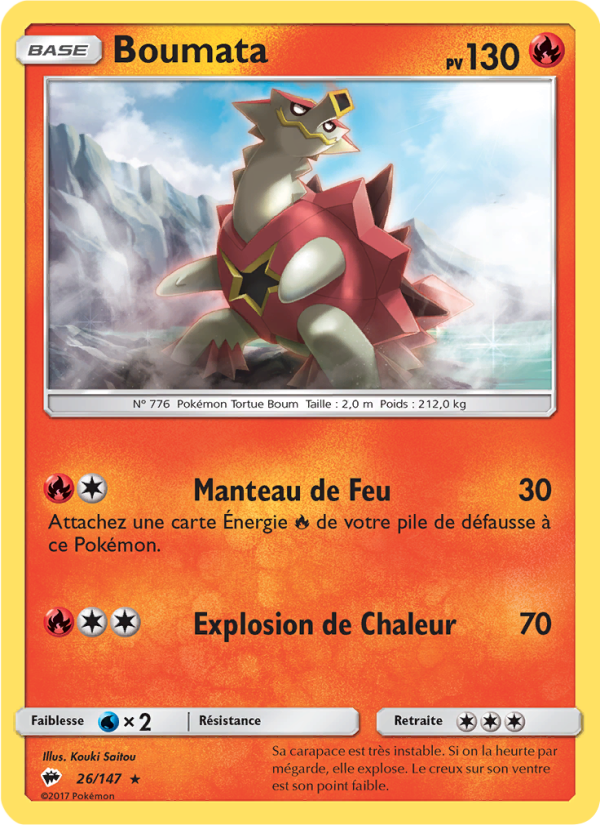 Boumata 26 — Ombres Ardentes (French Pokémon TCG card)