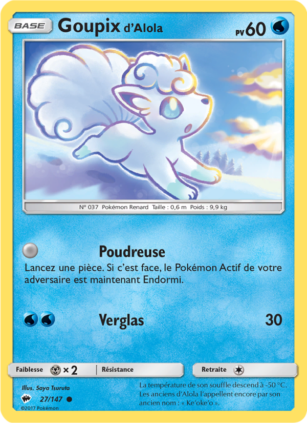 Goupix d’Alola 27 — Ombres Ardentes (French Pokémon TCG card)