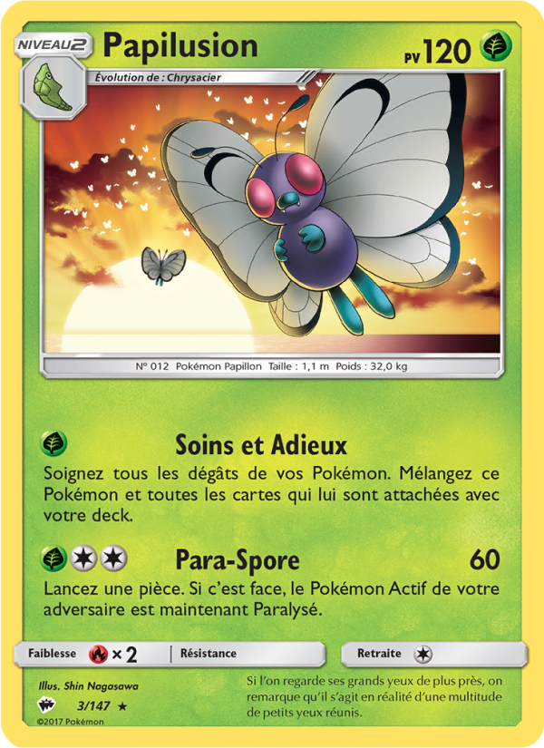 Papilusion 3 — Ombres Ardentes (French Pokémon TCG card)