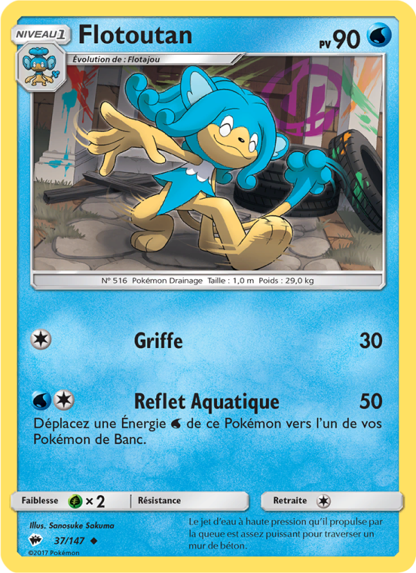 Flotoutan 37 — Ombres Ardentes (French Pokémon TCG card)