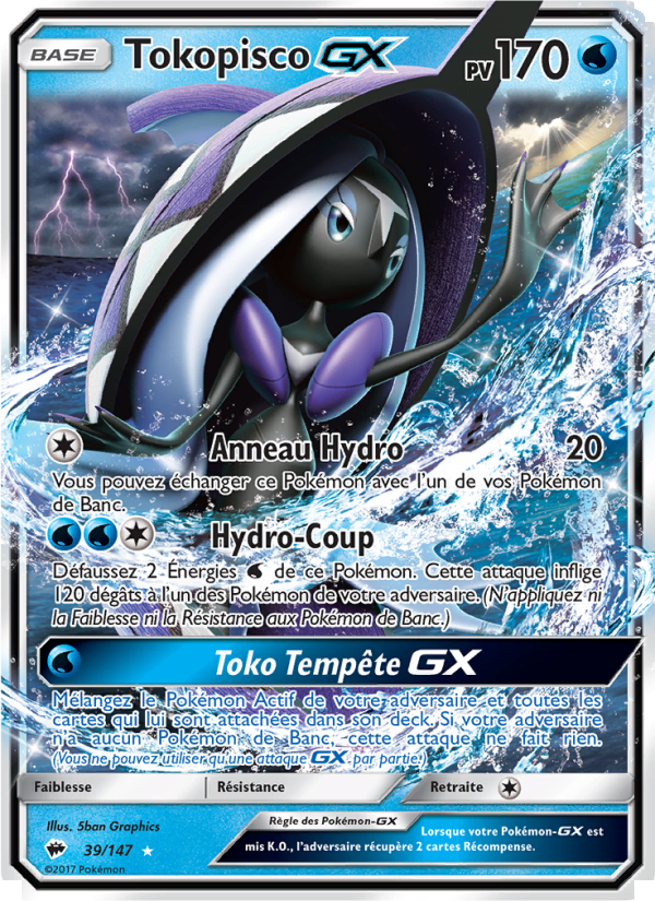 Tokopisco GX 39 — Ombres Ardentes (French Pokémon TCG card)