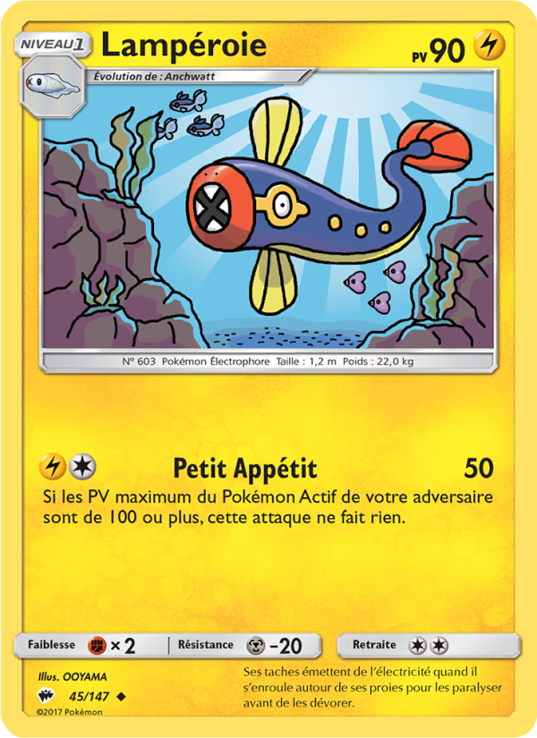 Lampéroie 45 — Ombres Ardentes (French Pokémon TCG card)