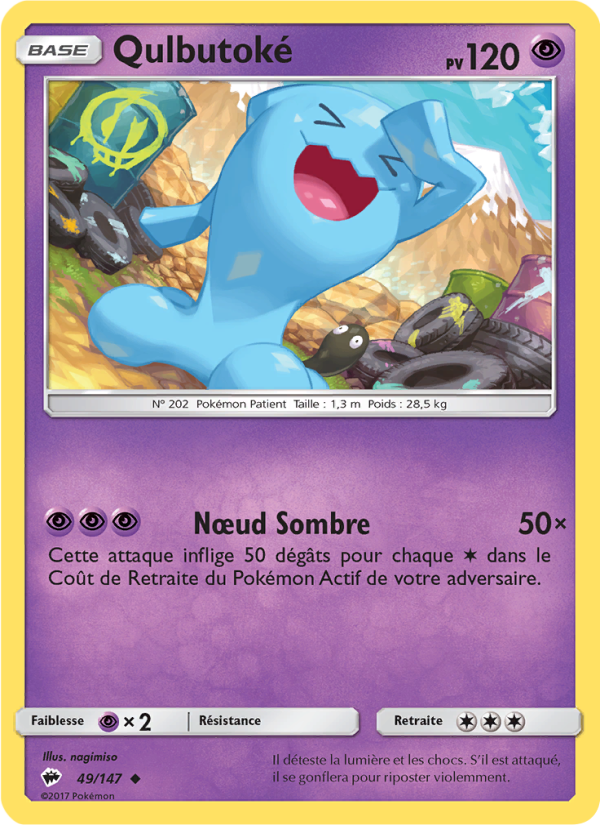 Qulbutoké 49 — Ombres Ardentes (French Pokémon TCG card)