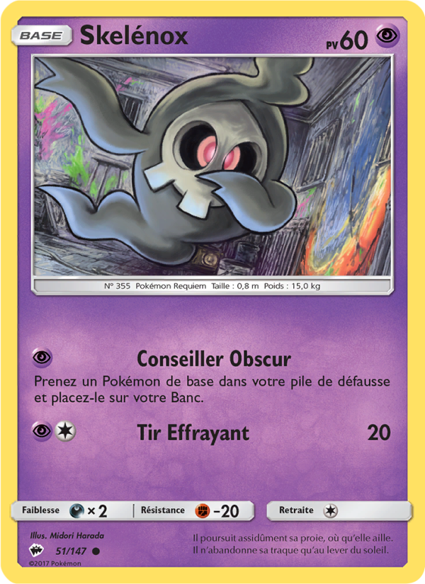 Skelénox 51 — Ombres Ardentes (French Pokémon TCG card)