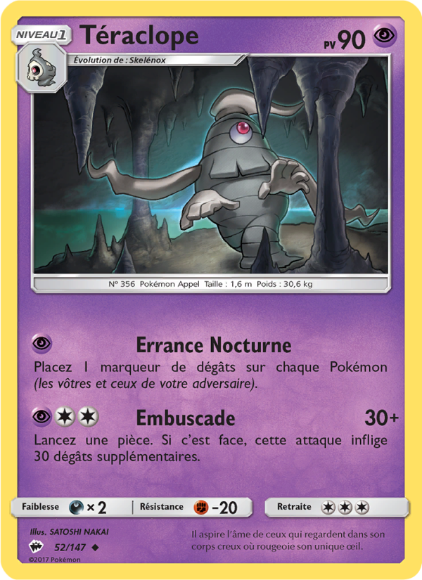 Téraclope 52 — Ombres Ardentes (French Pokémon TCG card)