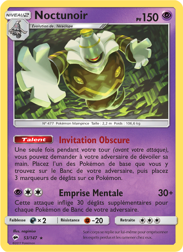 Noctunoir 53 — Ombres Ardentes (French Pokémon TCG card)