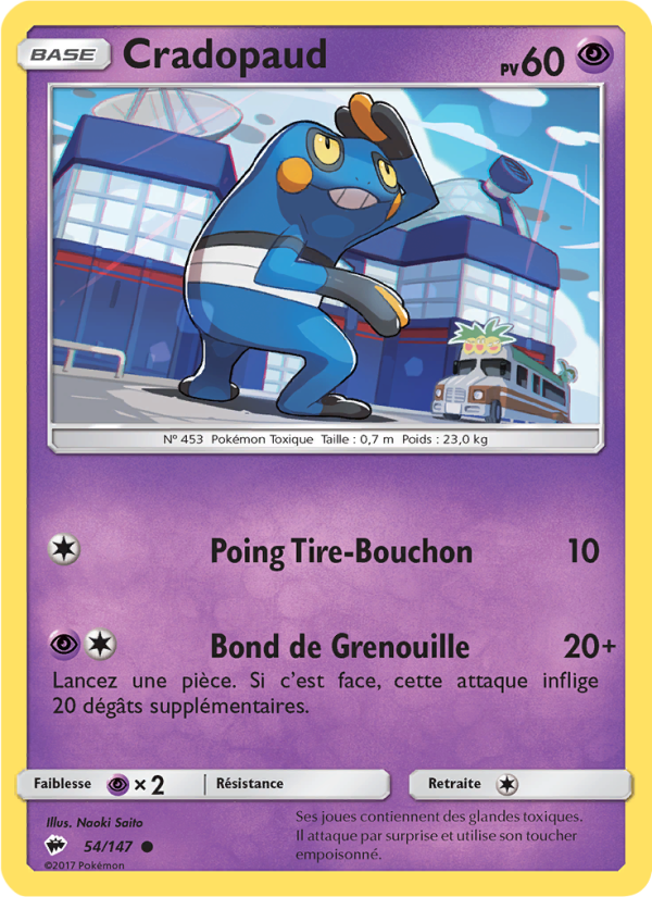 Cradopaud 54 — Ombres Ardentes (French Pokémon TCG card)