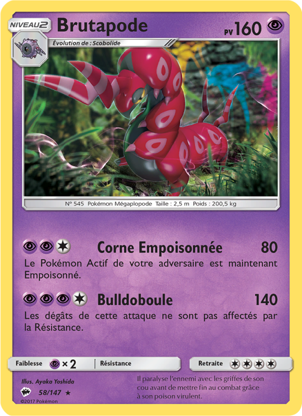 Brutapode 58 — Ombres Ardentes (French Pokémon TCG card)
