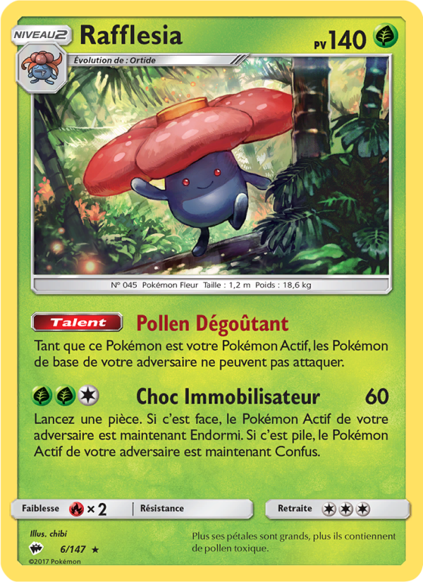 Rafflesia 6 — Ombres Ardentes (French Pokémon TCG card)