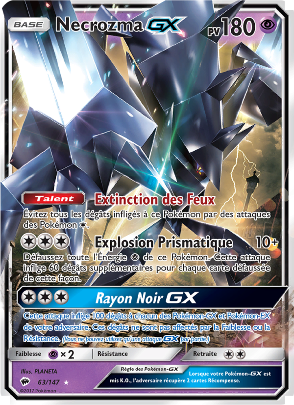 Necrozma GX 63 — Ombres Ardentes (French Pokémon TCG card)