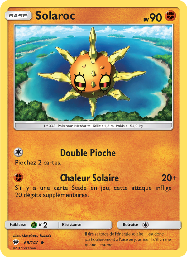 Solaroc 69 — Ombres Ardentes (French Pokémon TCG card)