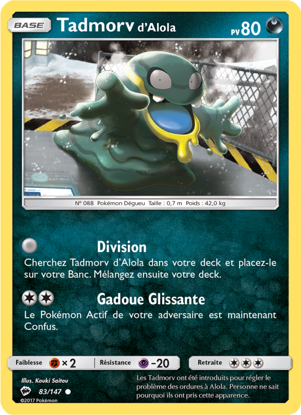 Tadmorv d’Alola 83 — Ombres Ardentes (French Pokémon TCG card)