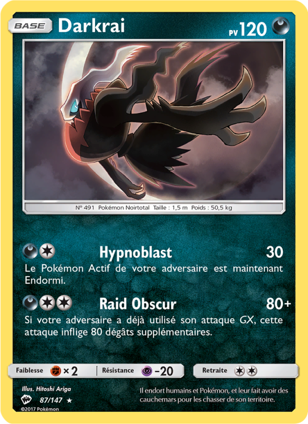 Darkrai 87 — Ombres Ardentes (French Pokémon TCG card)