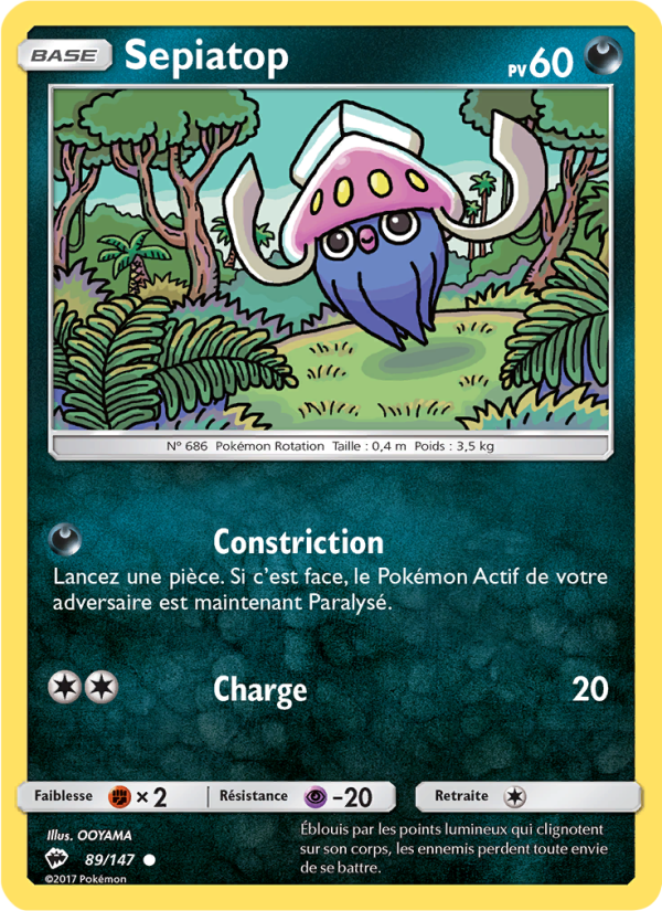Sepiatop 89 — Ombres Ardentes (French Pokémon TCG card)