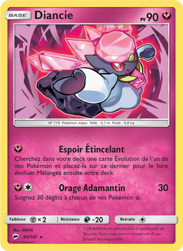 Diancie 94 — Ombres Ardentes (French Pokémon TCG card)