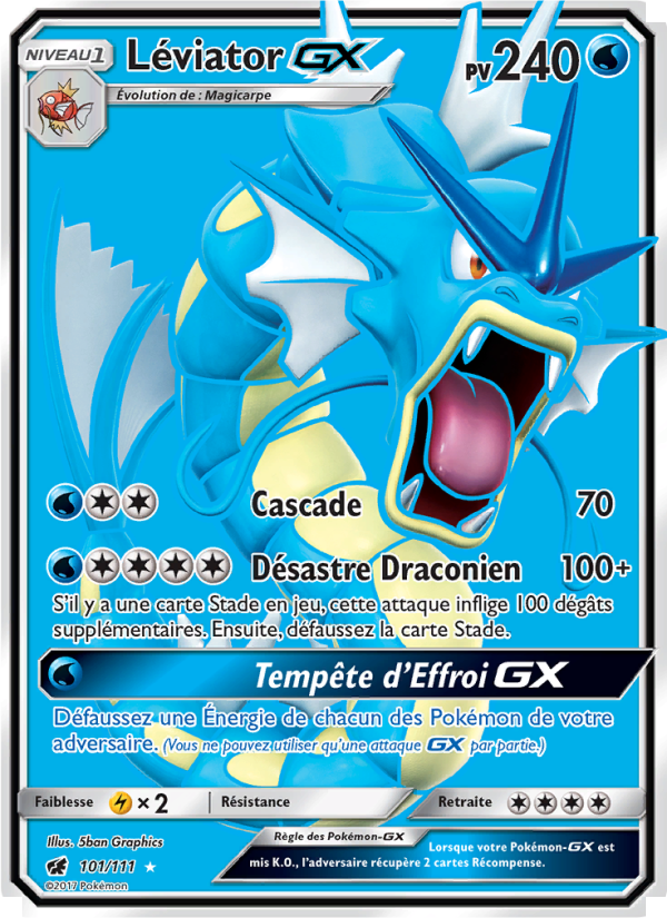 Léviator GX 101 — Invasion Carmin (French Pokémon TCG card)