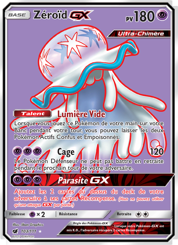 Zéroïd GX 103 — Invasion Carmin (French Pokémon TCG card)