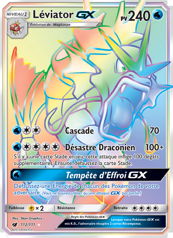 Léviator GX 112 — Invasion Carmin (French Pokémon TCG card)