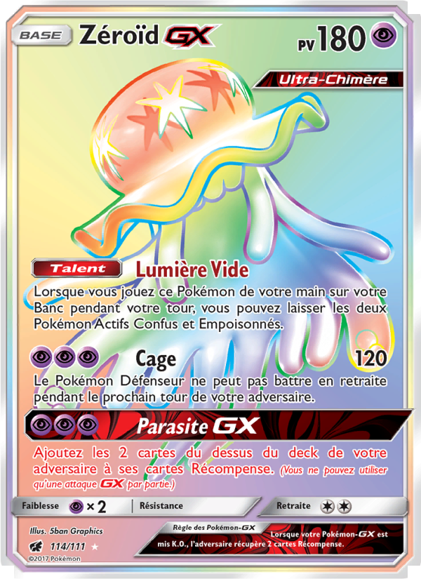 Zéroïd GX 114 — Invasion Carmin (French Pokémon TCG card)