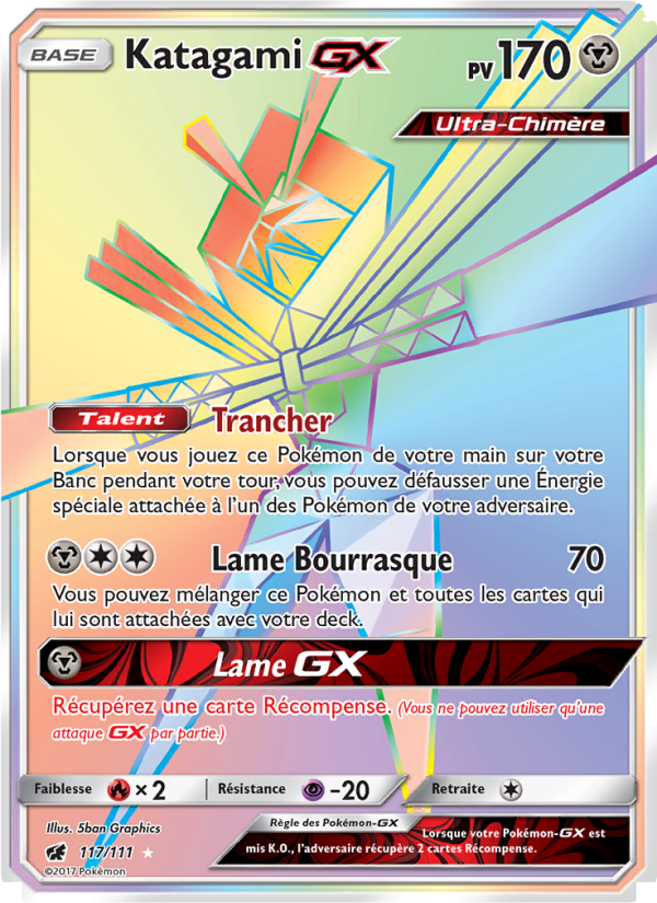 Katagami GX 117 — Invasion Carmin (French Pokémon TCG card)