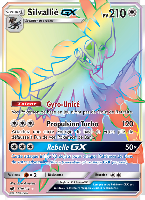 Silvallié GX 119 — Invasion Carmin (French Pokémon TCG card)