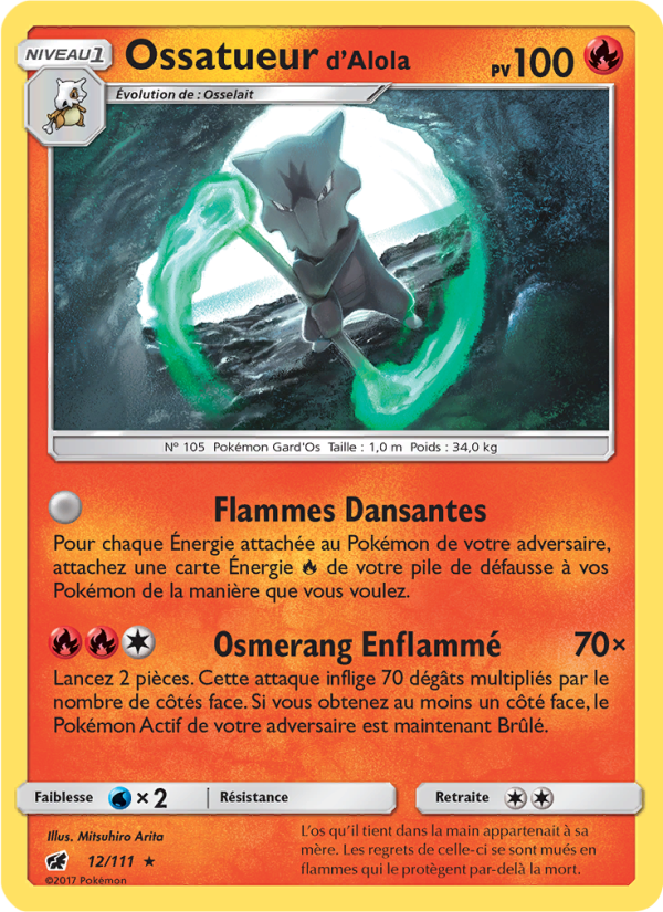 Ossatueur d’Alola 12 — Invasion Carmin (French Pokémon TCG card)